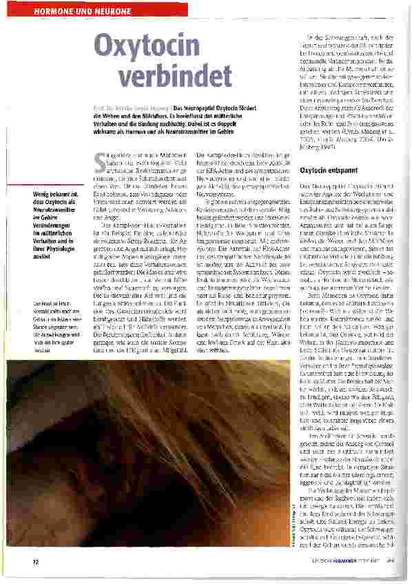 Vorschauseite 1: Oxytocin verbindet
