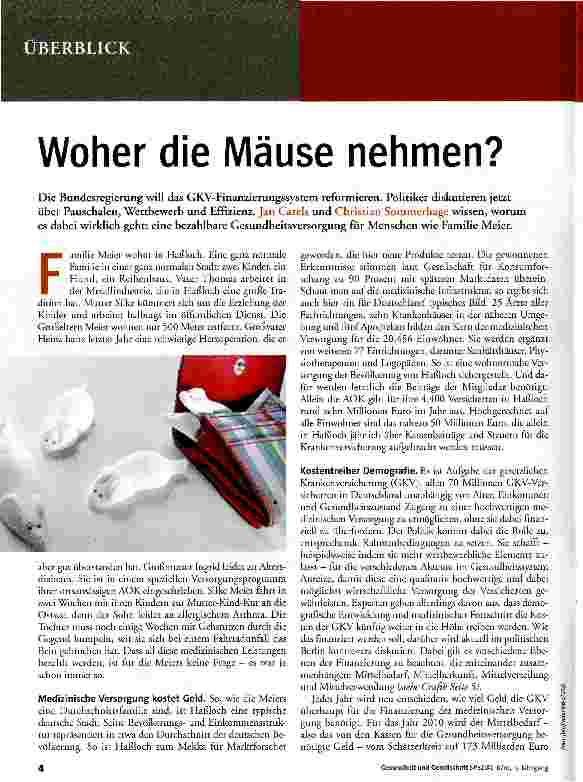 Vorschauseite 1: Woher die Mäuse nehmen?