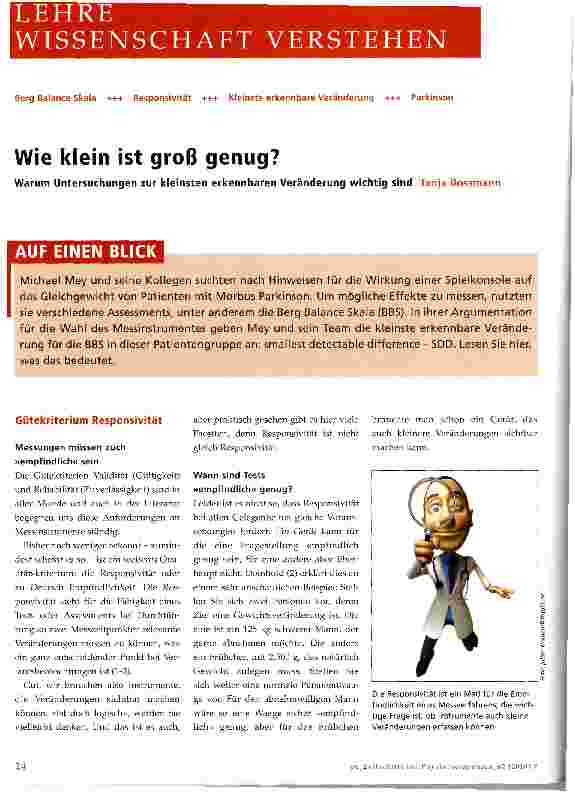 Vorschauseite 1: Wie klein ist groß genug?