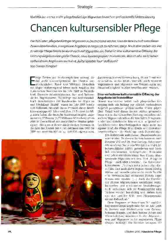 Vorschauseite 1: Chancen kultursensibler Pflege
