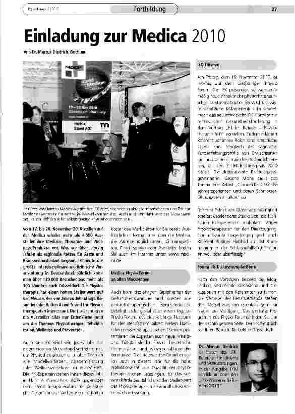 Vorschauseite 1: Einladung zur Medica 2010
