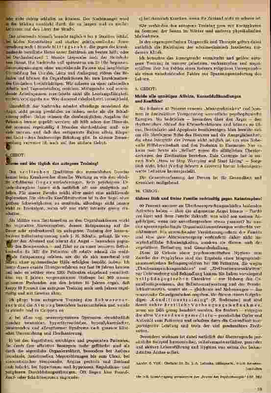 Vorschauseite 3: 10 Gebote zur psychosomatischen Hygiene und Prophylaxe