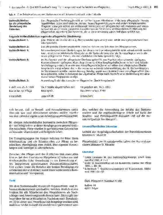 Vorschauseite 4: Stationsreader als Qualitätshandbuch sorgt für Transparenz und Sicherheit im Pflegealltag