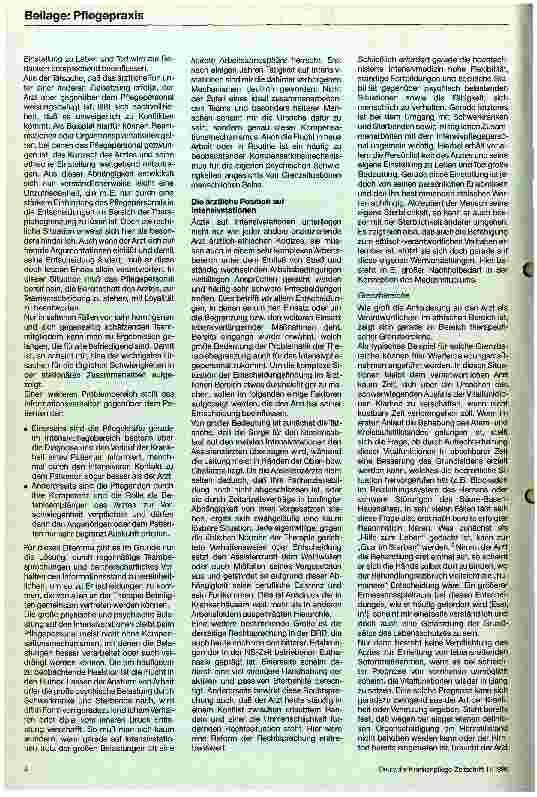 Vorschauseite 3: Die Intensivmedizin - Ein Fachbereich im Spannungsfeld zwischen den Möglichkeiten moderner Medizin und ethischer Verantwortung