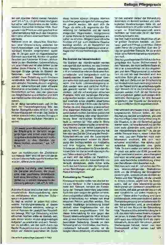 Vorschauseite 6: Die Intensivmedizin - Ein Fachbereich im Spannungsfeld zwischen den Möglichkeiten moderner Medizin und ethischer Verantwortung