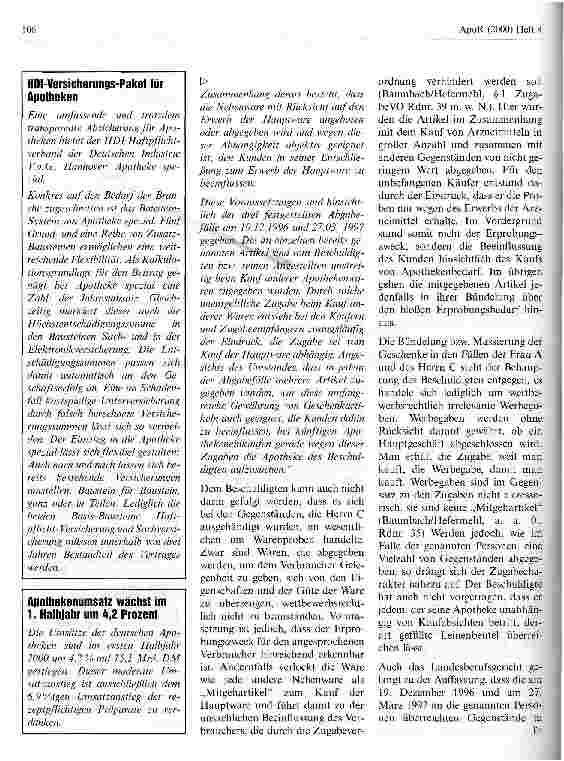 Vorschauseite 3: Werbeartikel in der Apotheke weitgehend unzulässig