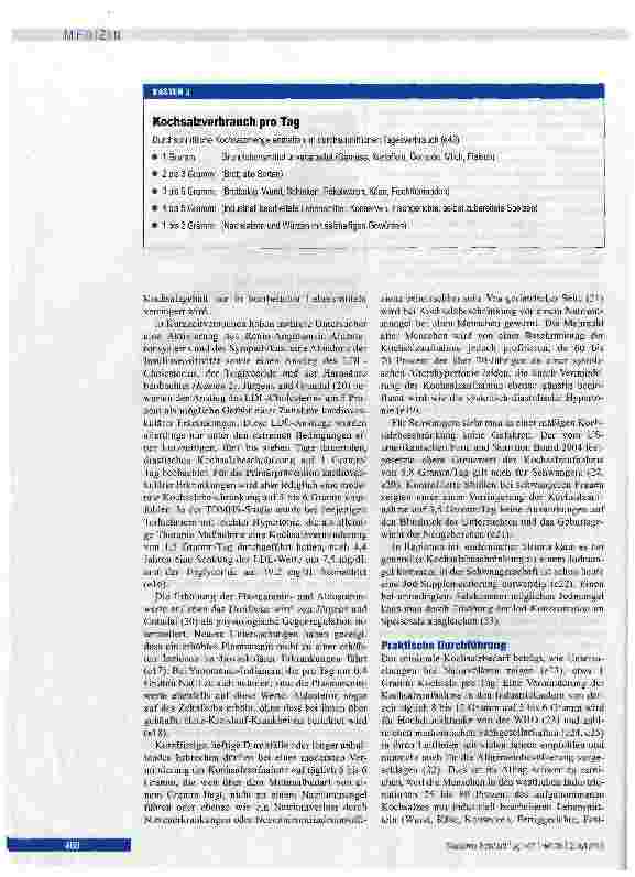 Vorschauseite 4: Kochsalzrestriktion zur Prävention kardiovaskulärer Erkrankungen
