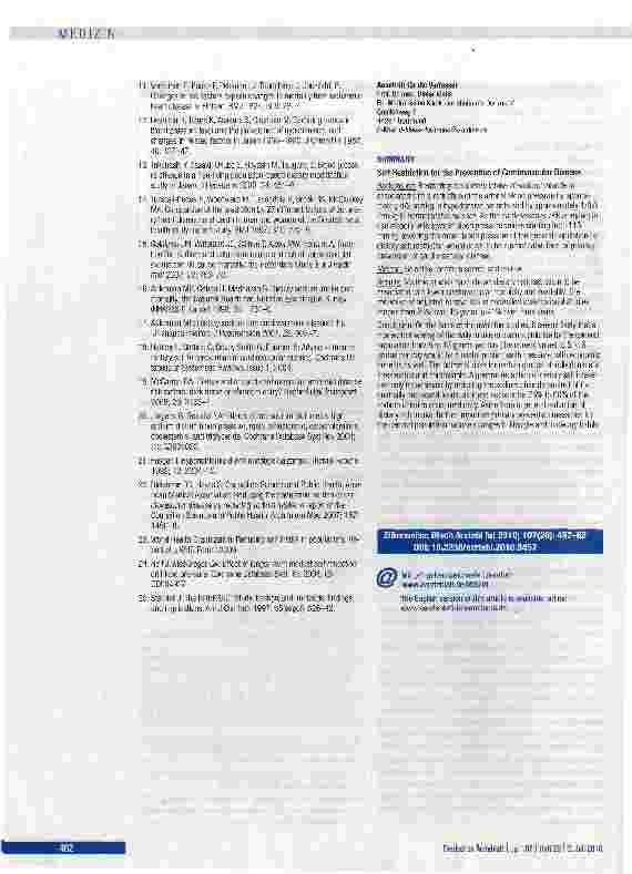 Vorschauseite 6: Kochsalzrestriktion zur Prävention kardiovaskulärer Erkrankungen