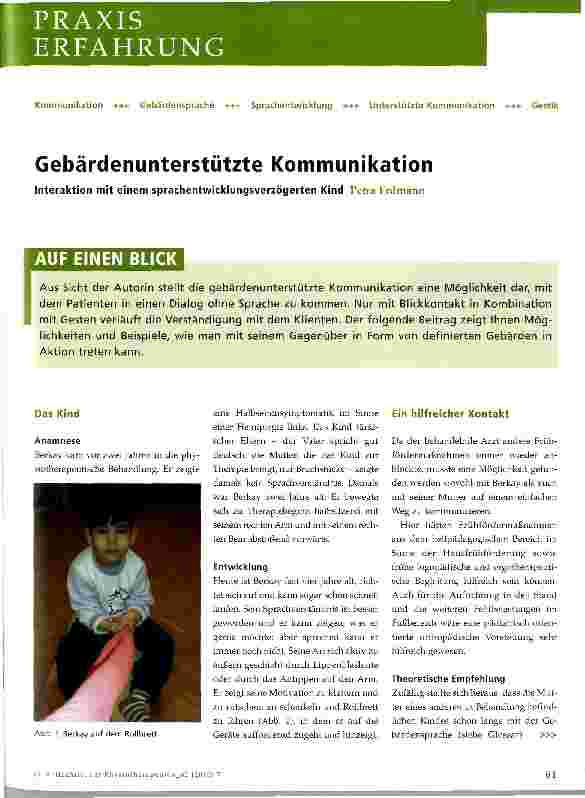 Vorschauseite 1: Gebärdenunterstützte Kommunikation