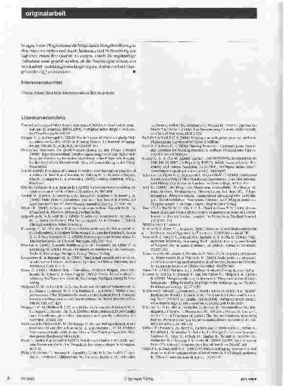 Vorschauseite 6: Mangelernährung in sechs österreichischen Pflegeheimen - ein heimliches Leid