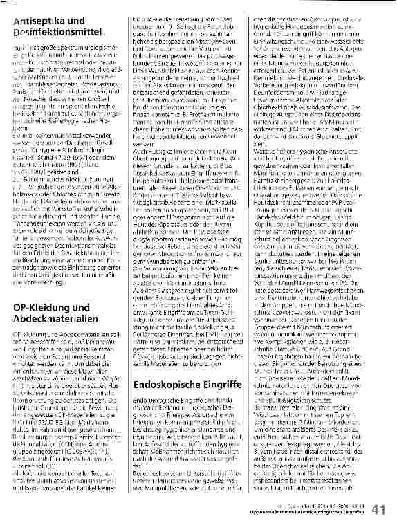 Vorschauseite 2: Hygienemaßnahmen bei endo-urologischen Eingriffen