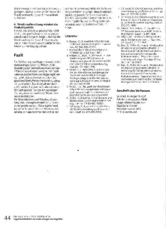 Vorschauseite 4: Hygienemaßnahmen bei endo-urologischen Eingriffen