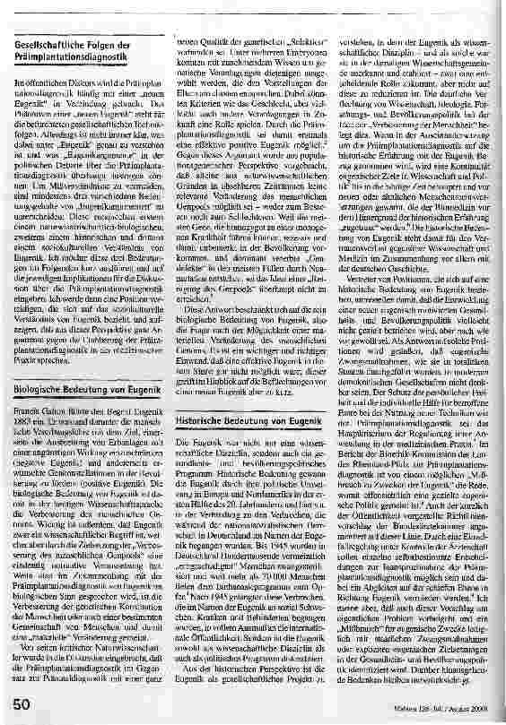 Vorschauseite 2: Neue Eugenik? Gesellschaftliche Folgen der Präimplantationsdiagnostik