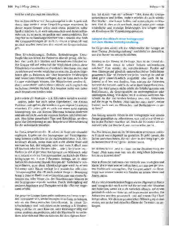 Vorschauseite 3: Soziogruppe - ein tagesklinisches Gruppenangebot zur Alltagsgestaltung von chronisch psychisch Kranken