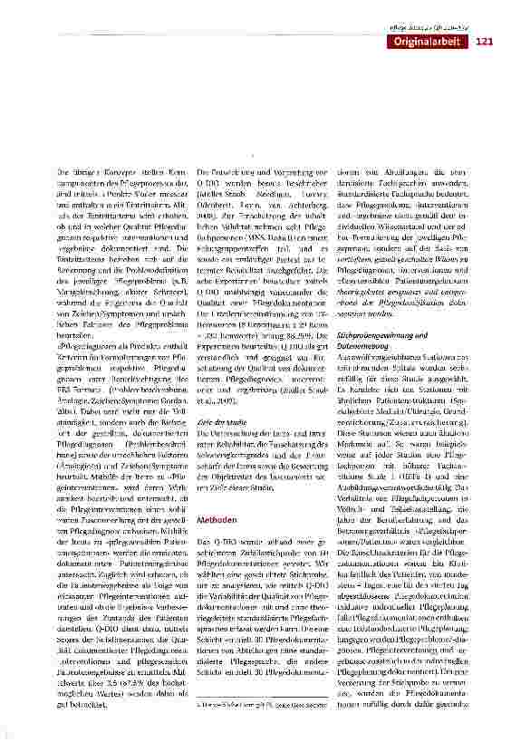 Vorschauseite 3: Testtheoretische Gütekriterien des O-DIO, eines Instruments zur Messung der Qualität der Dokumentation von Pflegediagnosen, -Interventionen und -ergebnissen