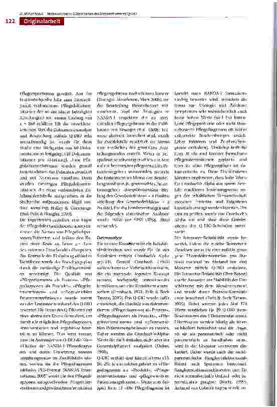 Vorschauseite 4: Testtheoretische Gütekriterien des O-DIO, eines Instruments zur Messung der Qualität der Dokumentation von Pflegediagnosen, -Interventionen und -ergebnissen