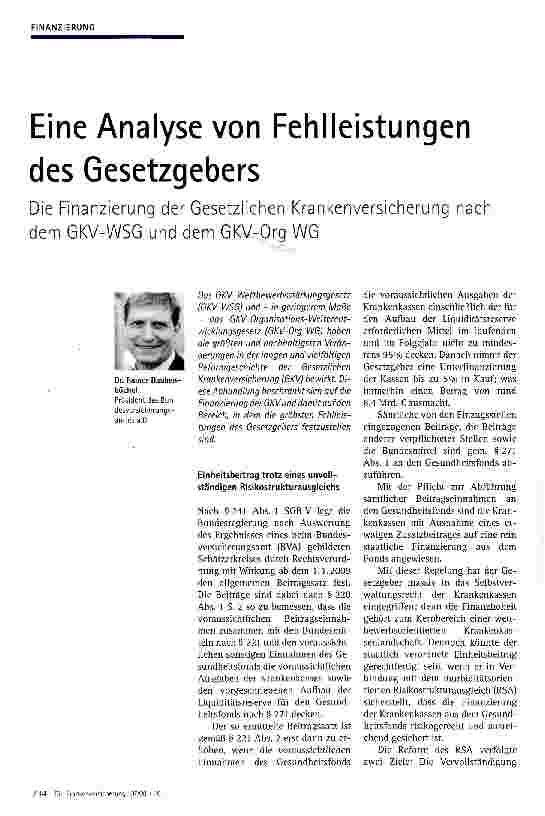 Vorschauseite 1: Eine Analyse von Fehlleistungen des Gesetzgebers