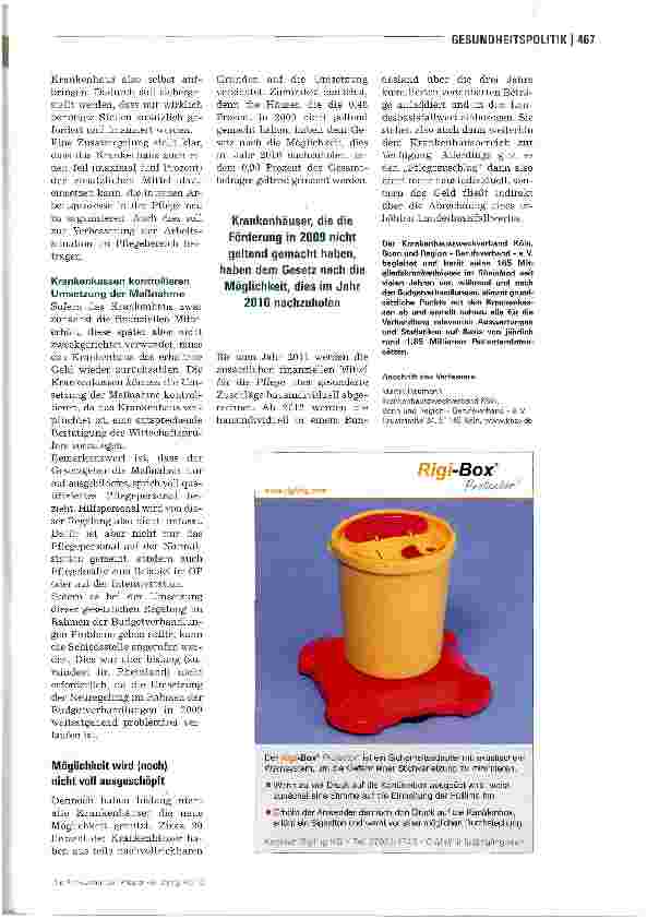 Vorschauseite 2: Viele Krankenhäuser nutzen das Sonderprogramm Pflege