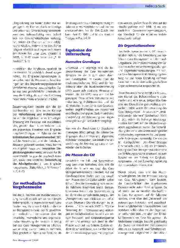 Vorschauseite 2: Die Implementierung von Case Management am Beispiel der Umsetzung der 5. Revision der eidgenössischen Invalidenversicherung