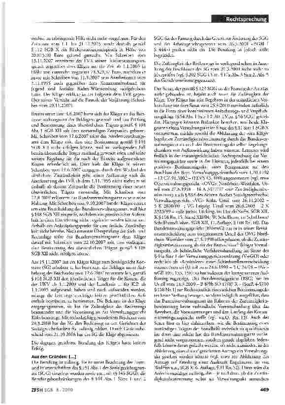 Vorschauseite 2: Überörtlicher Sozialhilfeträger; Zuständigkeitsbestimmung durch Bundesverwaltungsamt; Kostenerstattungsfälle
