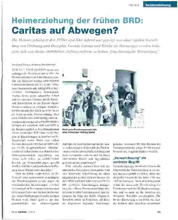 Vorschauseite 1: Heimerziehung der frühen BRD:Caritas auf Abwegen?