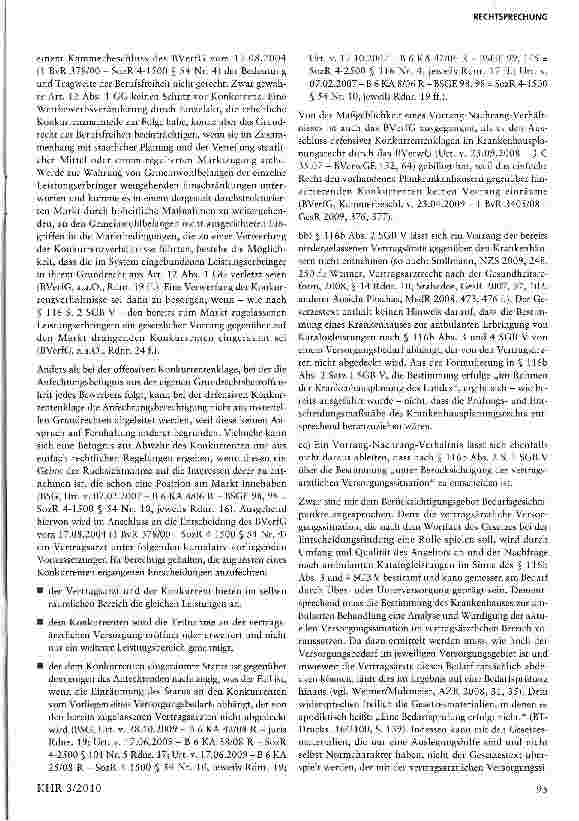 Vorschauseite 5: § 116b SGB V: Defensive Anfechtungsklage gegen die Bestimmung von Krankenhäusern zur ambulanten Versorgung zulässig