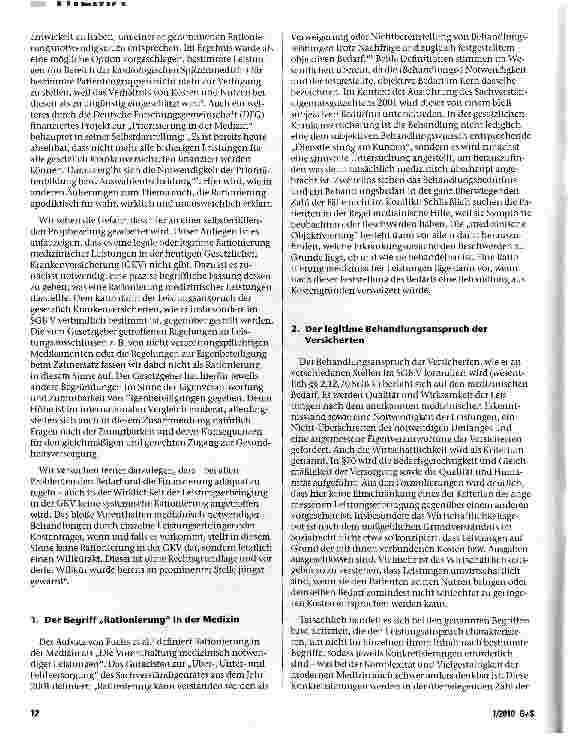 Vorschauseite 2: Die Debatte über Priorisierung und Rationierung in der Gesetzlichen Krankenversicherung: überfällig oder überflüssig?