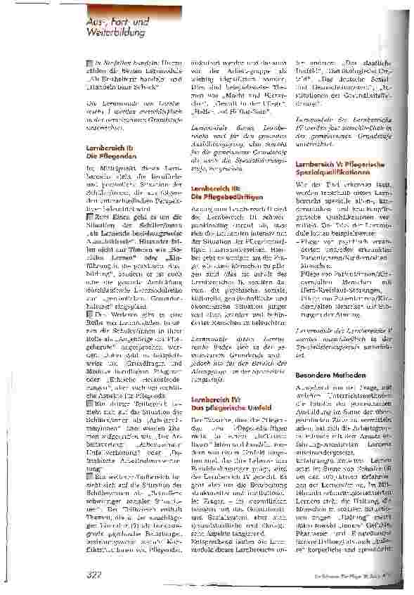 Vorschauseite 4: Gemeinsame Grundausbildung in der Alten-, Kinderkrankenund Krankenpflege Ein erster Modellversuch in Deutschland