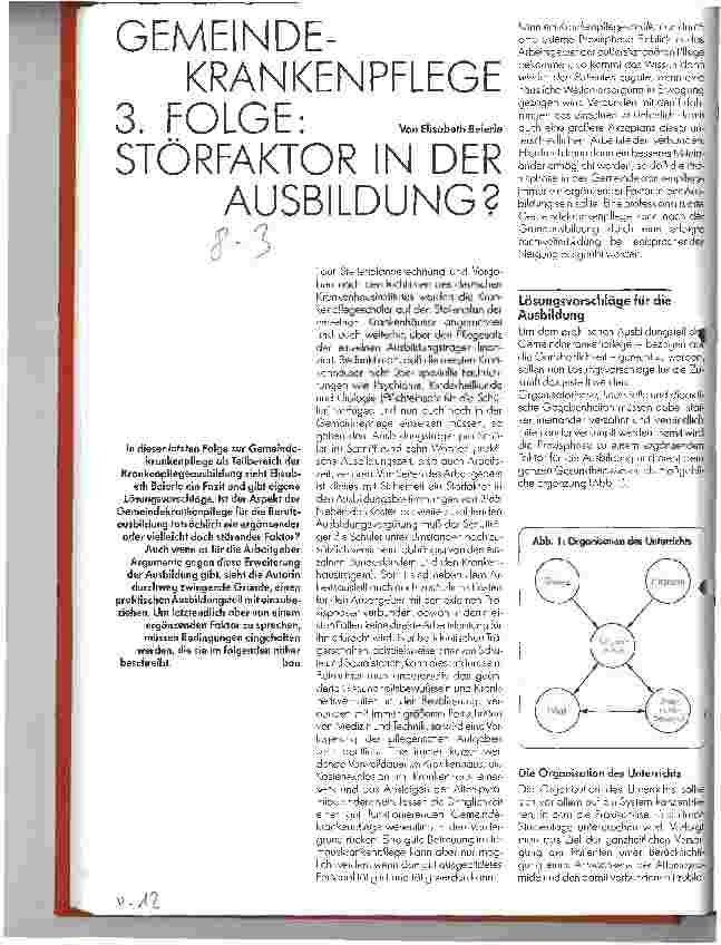 Vorschauseite 1: Gemeindekrankenpflege - 3. Folge Störfaktor in der Ausbildung
