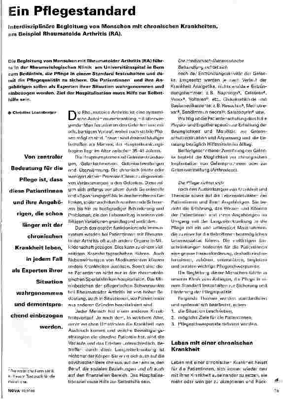Vorschauseite 1: Ein Pflegestandard