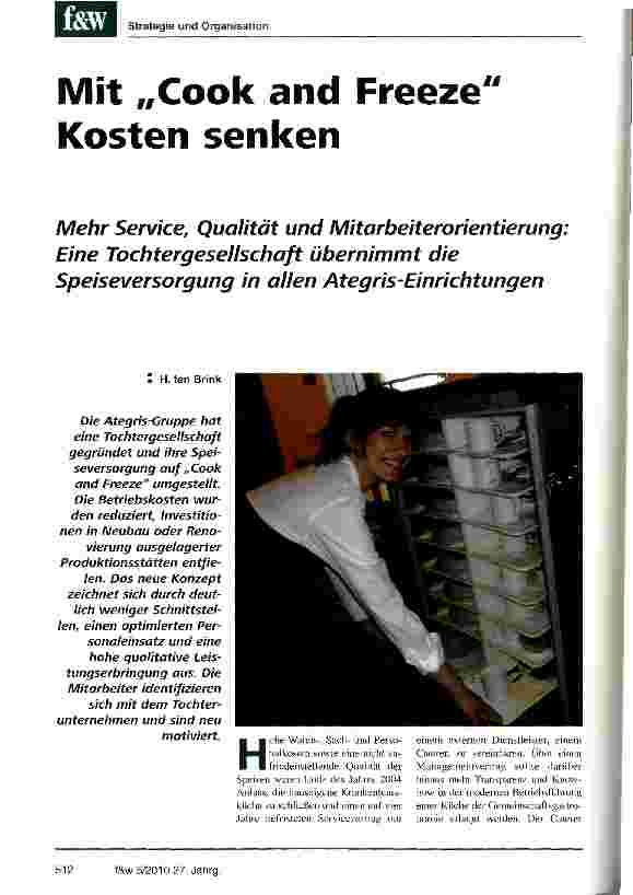 Vorschauseite 1: Mit „Cook and Freeze Kosten senken