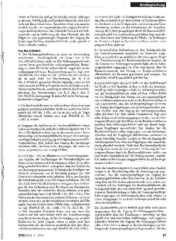 Vorschauseite 2: Gehörsverstoß; Zugang eines Anhörungsschreibens; Nichtgeltung der Zugangsvermutung