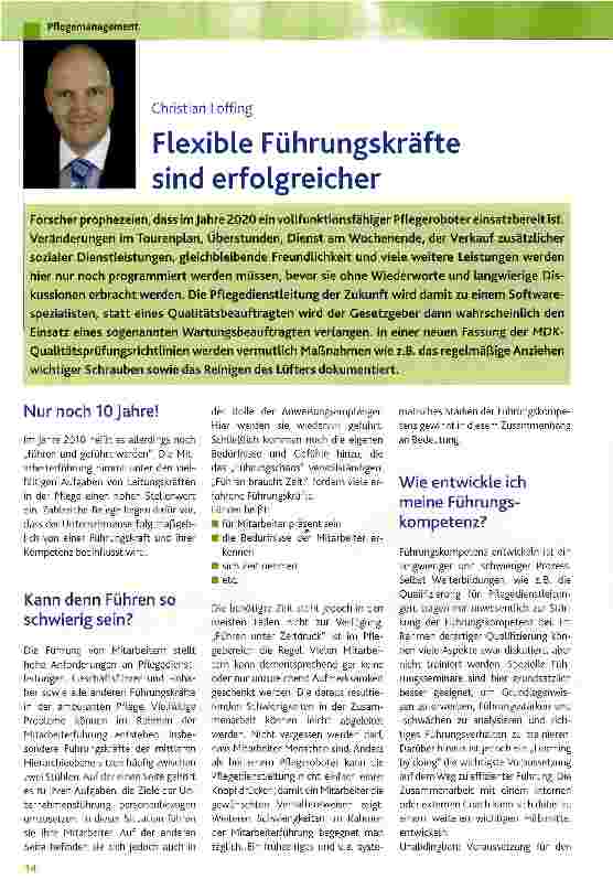 Vorschauseite 1: Flexible Führungskräfte sind erfolgreicher