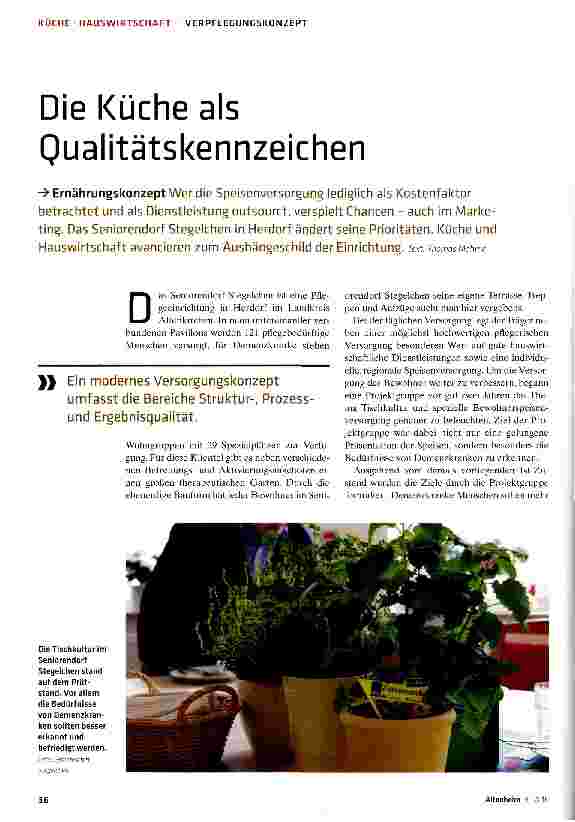 Vorschauseite 1: Die Küche als Qualitätskennzeichen