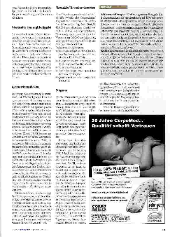 Vorschauseite 4: Zu viel Bilirubin oder zu wenig Thrombozyten?