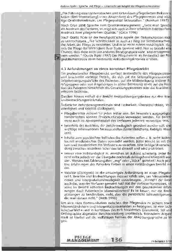 Vorschauseite 5: Sprache und Pflege - untersucht am Beispiel der Pflegedokumentation