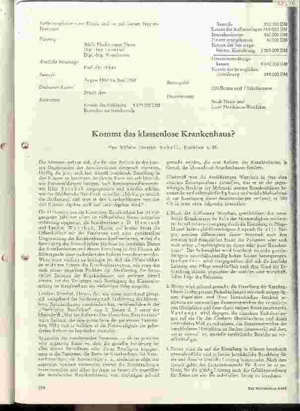 Vorschauseite 1: Kommt das klassenlose Krankenhaus