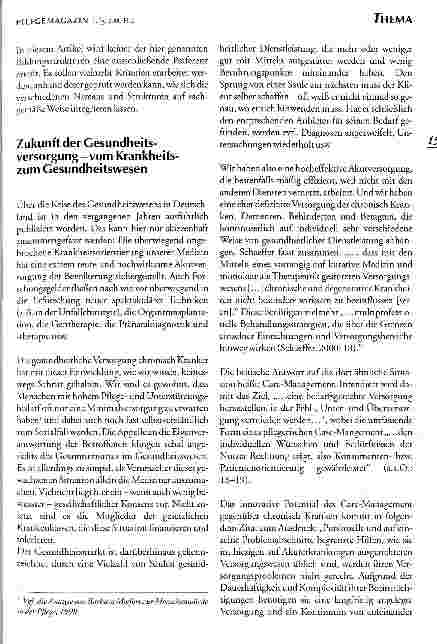 Vorschauseite 2: Zukunft der Pflegebildung - eine realistische Vision