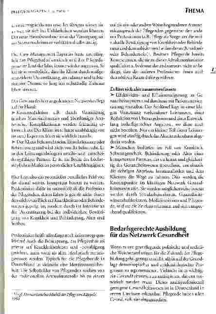 Vorschauseite 4: Zukunft der Pflegebildung - eine realistische Vision
