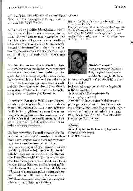 Vorschauseite 6: Zukunft der Pflegebildung - eine realistische Vision