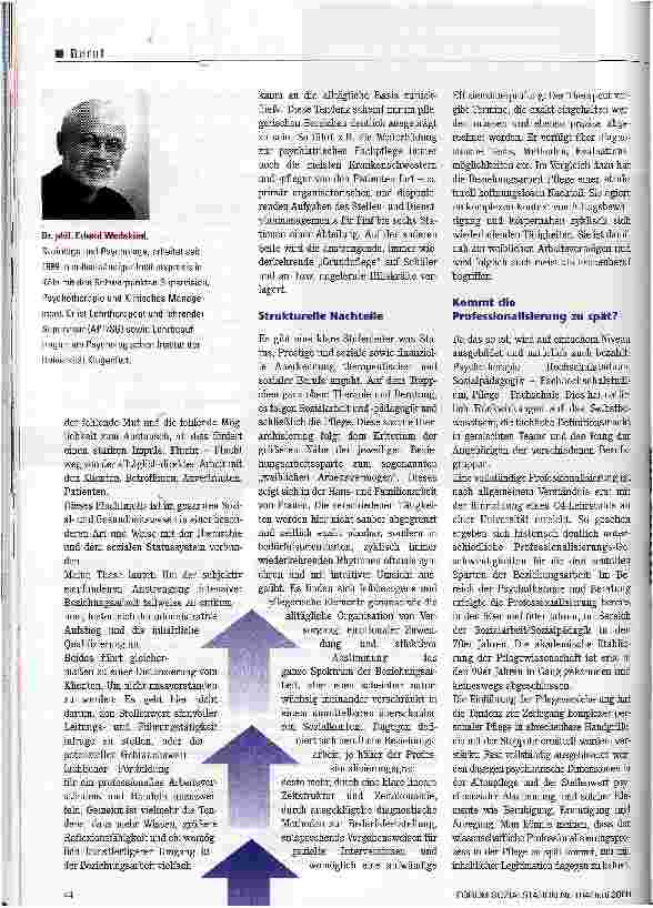Vorschauseite 3: Beziehungsarbeit Pflege: Flüchten oder aushalten? Anforderungen an das Selbstmanagement von Pflegenden aus psychologischer Sicht