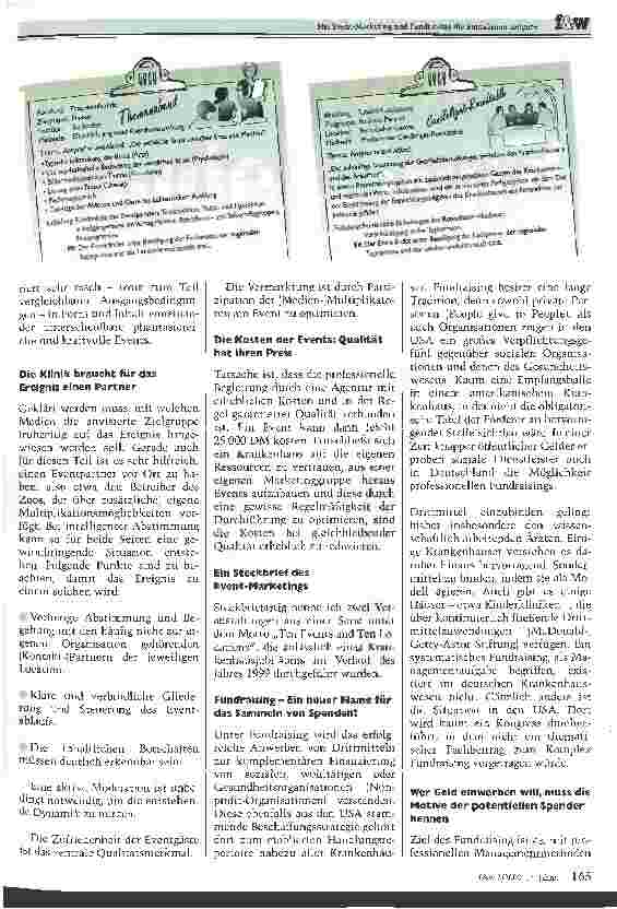Vorschauseite 2: Mit Event-Marketing und Fundraising die Einnahmen steigern Die Zielgruppen müssen speziell angesprochen werden
