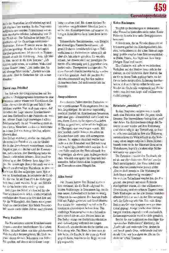 Vorschauseite 3: Nach vierzig Jahren in der Klinik: Die Suche nach dem verlorenen Ich endet oft vor verschlossenen Türen der Angehörigen.