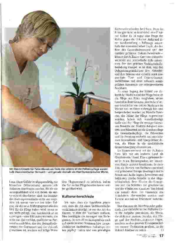 Vorschauseite 4: Die Palliativpflege als Retterin der Kultur