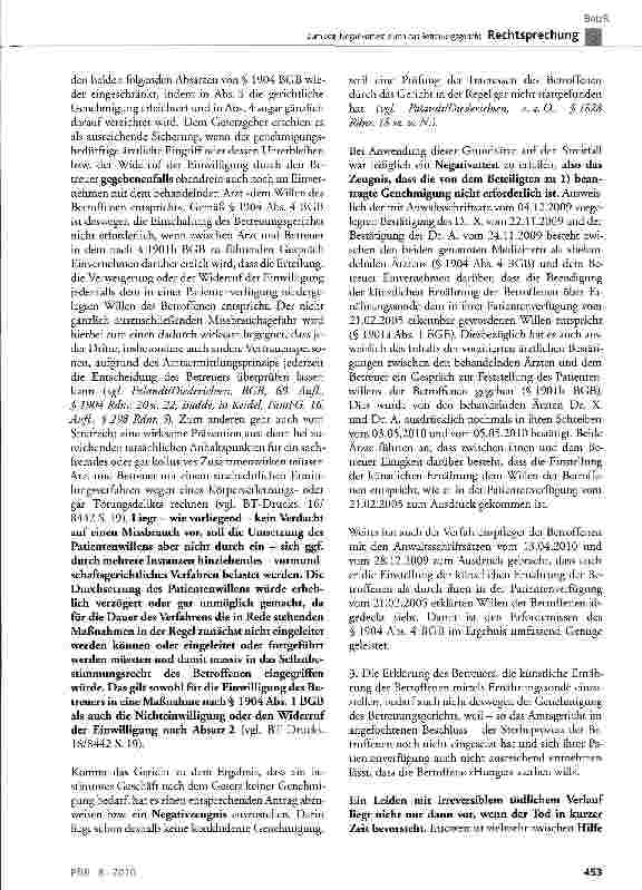 Vorschauseite 4: Zum sog. Negativattest durch das Betreuungsgericht