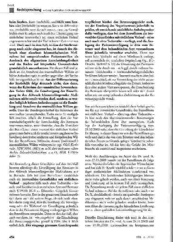 Vorschauseite 5: Zum sog. Negativattest durch das Betreuungsgericht