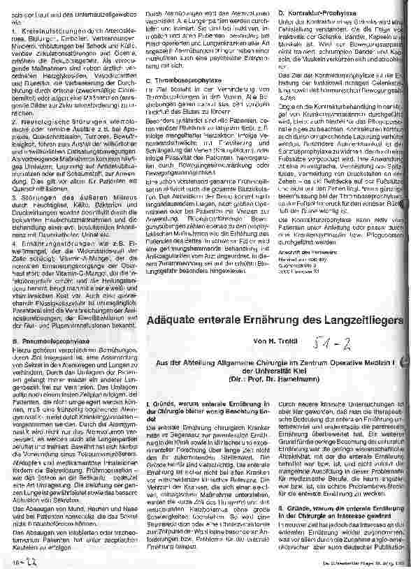 Vorschauseite 1: Adäquate enterale Ernährung des Langzeitliegers