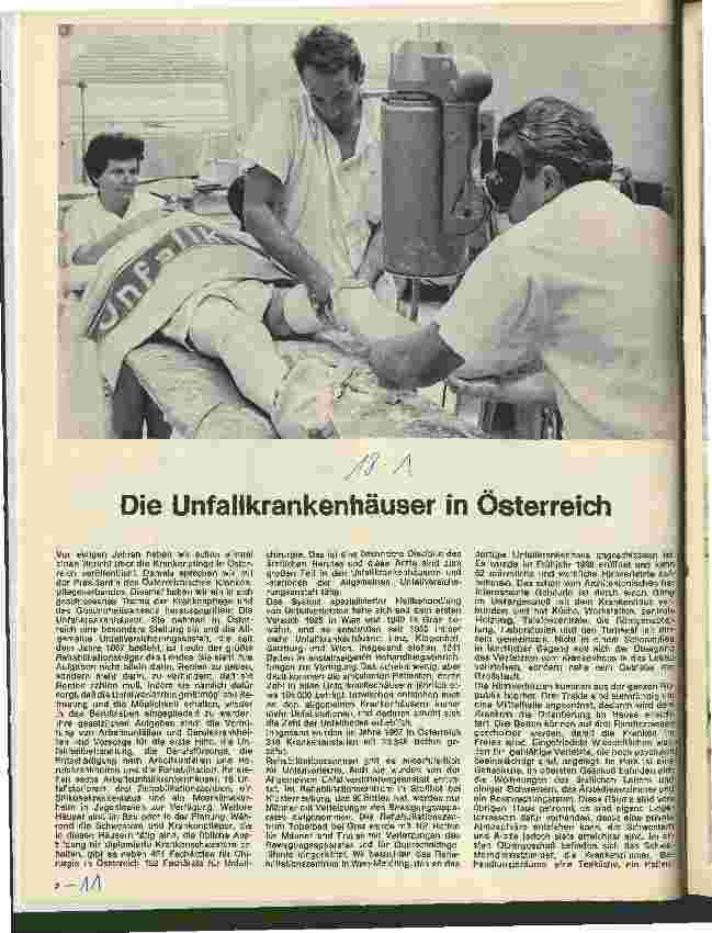 Vorschauseite 1: Die Unfallkrankenhäuser in Österreich