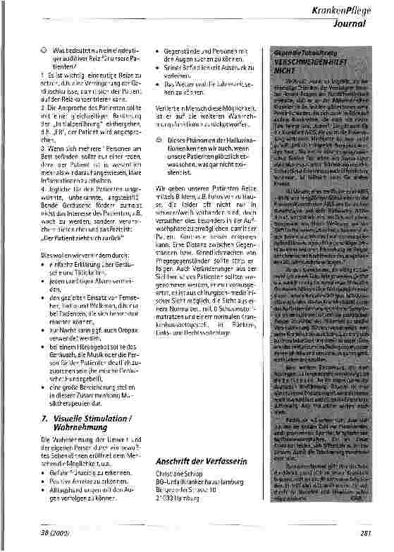 Vorschauseite 3: Basale Stimulation bei schwer-brandverletzten Patienten