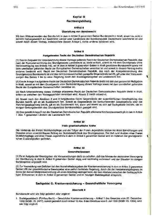 Vorschauseite 2: Bundesgesetzblatt Teil II - Gesetz zu dem Vertrag vom 31.8.1990 zwischen BRD und DDR über die Herstellung der Einheit Deutschlands